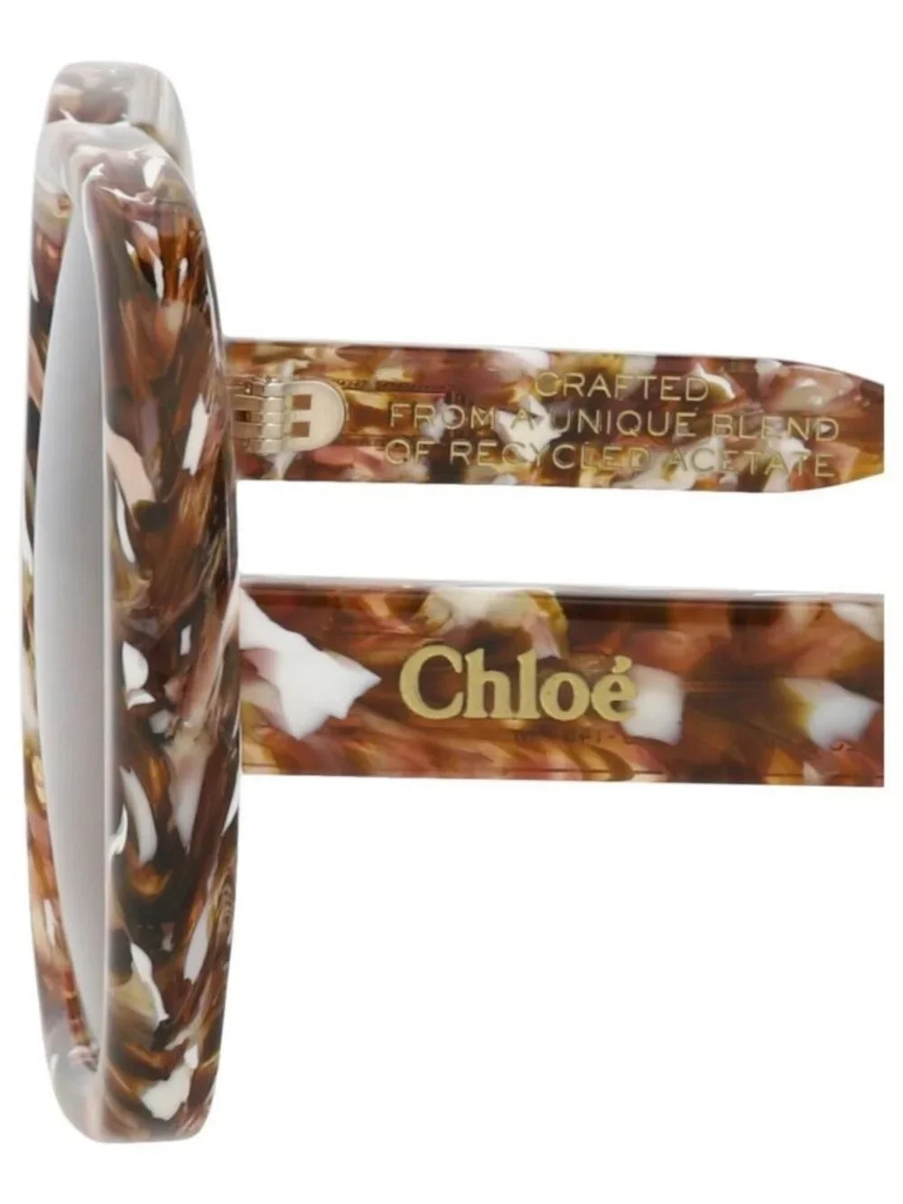 New Chloé Womens Square/Rectangle Havana Havana Brown Fashion Designer Sunglasse